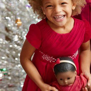 AMERICAN GIRL BITTY BABY MERRY or BRIGHT MATCHING girls dress